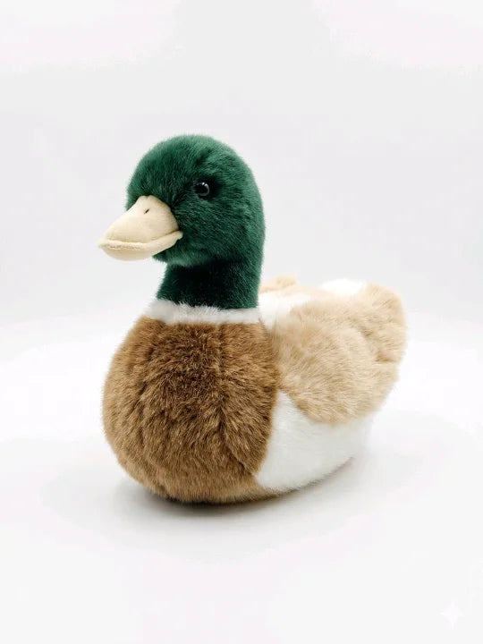 Realistic Mallard Duck Plush โ Premium Soft Nature Toy (35cm)