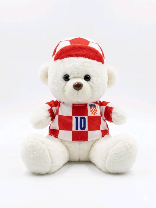 Soccer Star Modrić Teddy Bears - 2 Colors (Croatia & Yellow-Checkered)