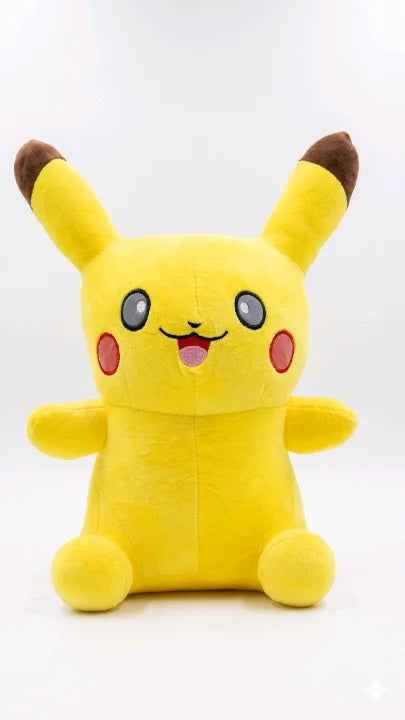 Playful Pikachu in Green Dungarees – Soft Stuffed Toy (30cm)