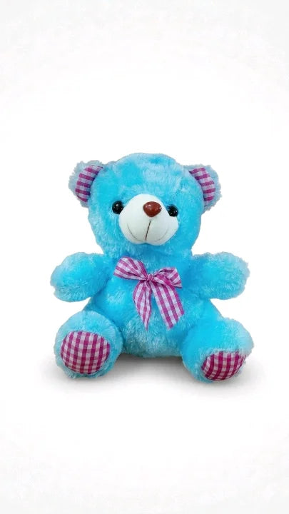 Classic Gingham Bow Teddy Bear – Premium Soft Plush (40cm)