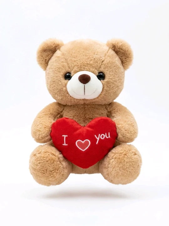 Cuddly "I Love You" Heart Teddy Bear – Premium Soft Gift Plush (25cm)
