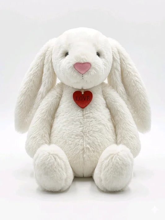 Premium Long-Eared Bunny Plush – Soft Rabbit Toy with Love Tag (40cm)