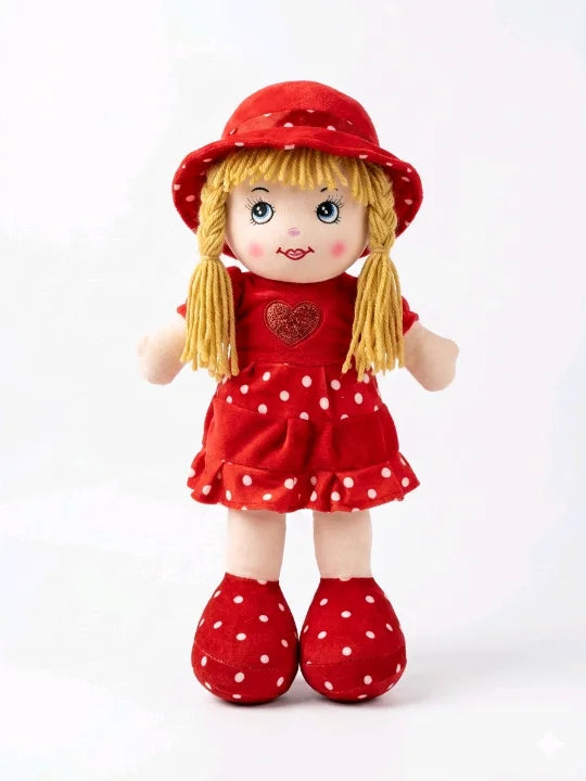 Musical Polka Dot Rag Doll – Premium Soft Singing Plush Doll (50cm)