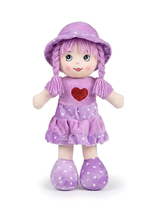 Musical Polka Dot Rag Doll – Premium Soft Singing Plush Doll (50cm)