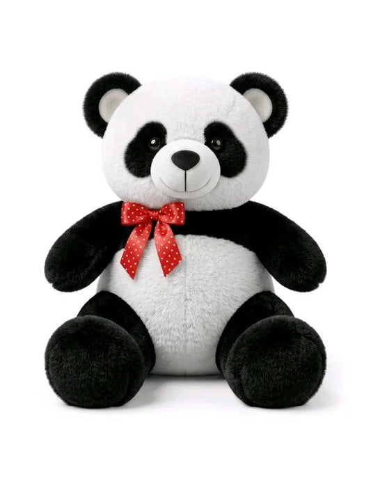 Premium Bow-Tie Panda Plush Toy – Classic Stuffed Animal Family (30cm, 40cm, 50cm)
