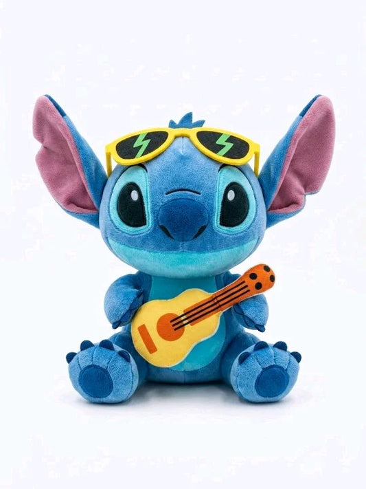 Rockstar Blue Alien Plush Toy – Premium Soft Character Doll with Guitar & Sunglasses (35cm)