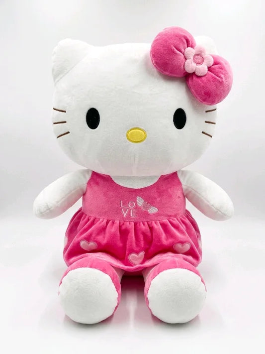 Premium Pink Dress Cute Kitten Plush – 40cm Sweet Character Stuffed Doll