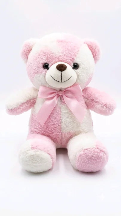 Pastel Patchwork Teddy Bear – Premium 30cm Dual-Tone Plush Toy (2 Colors)