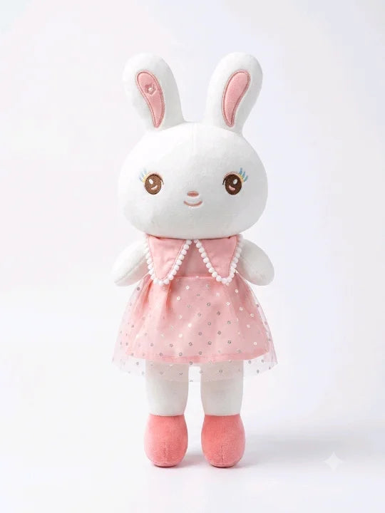 Princess Bunny in Sparkly Mesh Dress – Premium 50cm Large Rabbit Plush Doll (2 Colors)