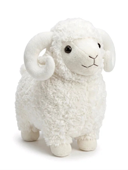 Premium Curly Wool Ram – 30cm Standing Sheep Plush Toy (2 Colors)