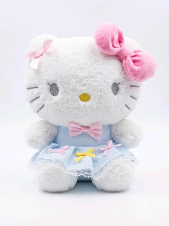 Pastel Lolita Blue Dress Kitten Plush – Premium 30cm Fluffy Character Stuffed Doll