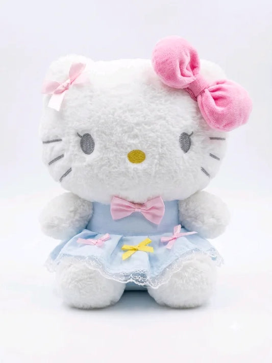 Pastel Lolita Blue Dress Kitten Plush – Premium 30cm Fluffy Character Stuffed Doll