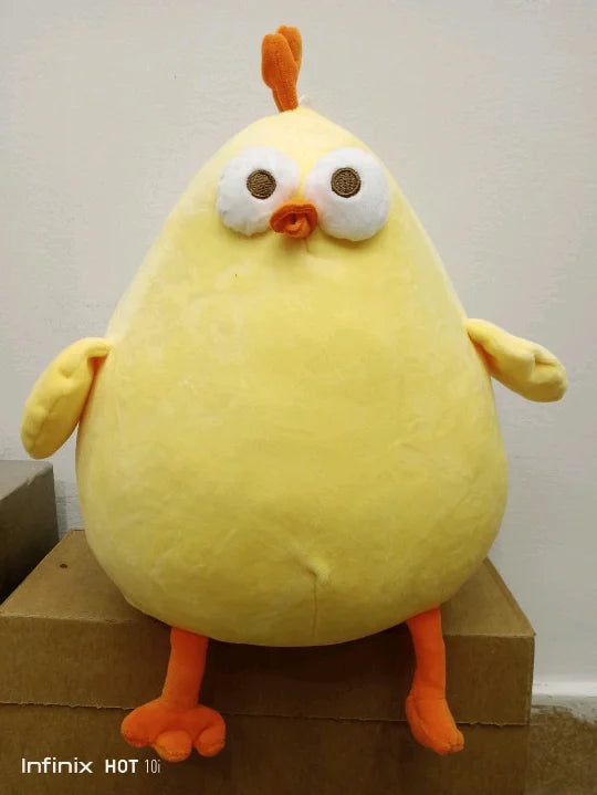 Chonky Derpy Chicken – Premium 40cm Funny Googly-Eyes Yellow Chick Plush