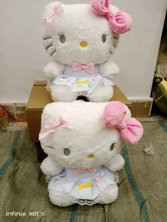 Pastel Lolita Blue Dress Kitten Plush – Premium 30cm Fluffy Character Stuffed Doll