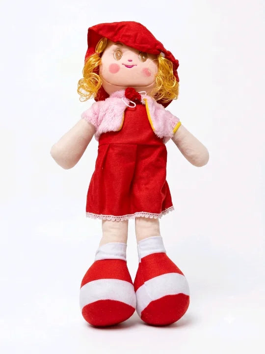 Winter Belle Princess – Premium 23-Inch Soft Rag Doll with Furry Jacket (5 Colors)