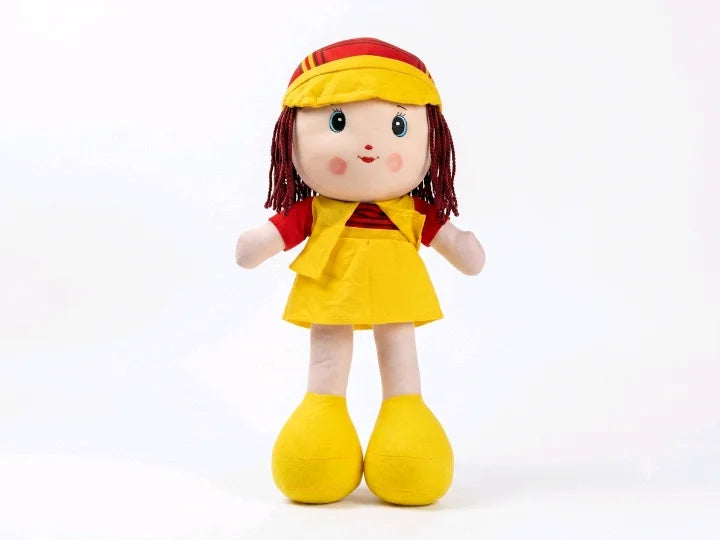 Trendy Cap Girl – 24-Inch (2 Feet) Plush Rag Doll Collection (4 Colors)