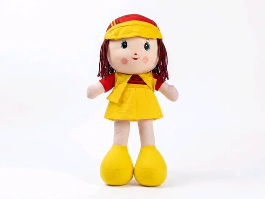 Trendy Cap Girl – 24-Inch (2 Feet) Plush Rag Doll Collection (4 Colors)