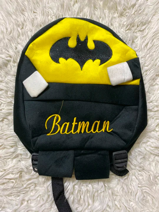 Dark Knight Plush Backpack – Premium 2-in-1 Superhero School & Adventure Bag
