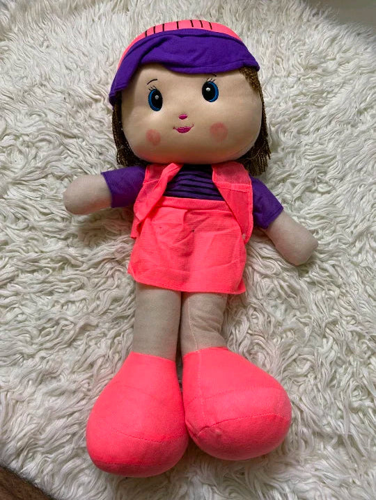 Trendy Cap Girl – 24-Inch (2 Feet) Plush Rag Doll Collection (4 Colors)