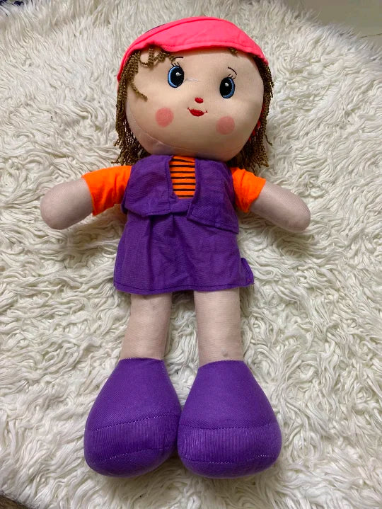 Trendy Cap Girl – 24-Inch (2 Feet) Plush Rag Doll Collection (4 Colors)