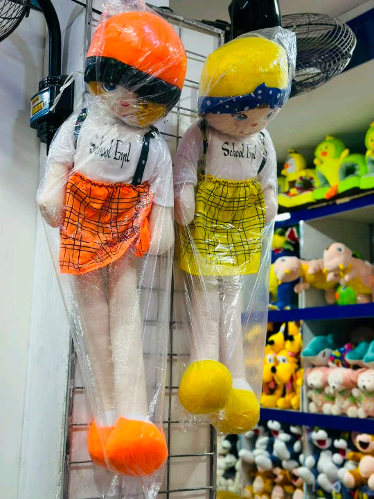Smart School Girl – Giant 45-Inch (3.75 Feet) Plush Rag Doll Collection 2 Colour