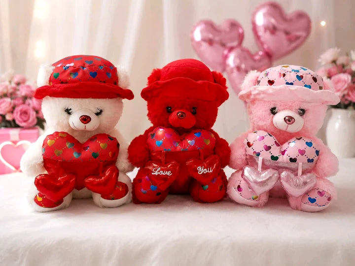 Heart Cushion Teddy Bear Plush – 30 cm & 40 cm Soft Toy