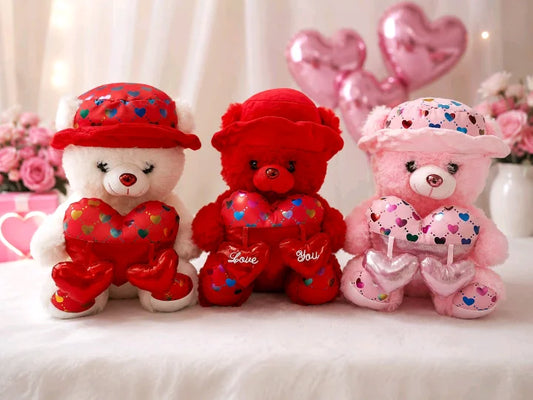 Heart Cushion Teddy Bear Plush – 30 cm & 40 cm Soft Toy