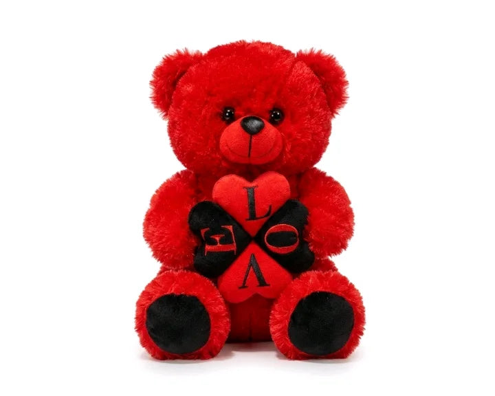 4-Heart "LOVE" Clover Teddy Bear Plush – 30 cm & 40 cm