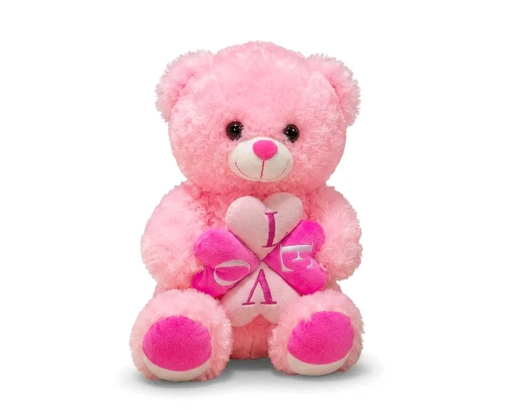 4-Heart "LOVE" Clover Teddy Bear Plush – 30 cm & 40 cm